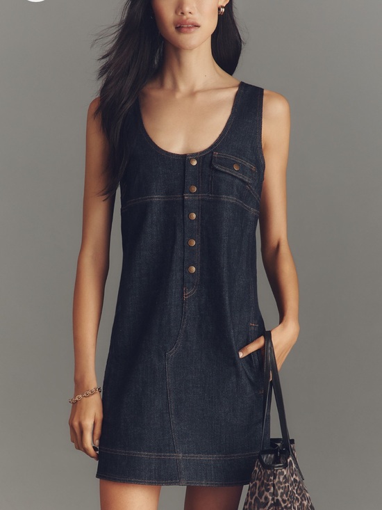 Pilcro Dresses & Skirts - Pilcro Denim Snap Front mini dress like new size M